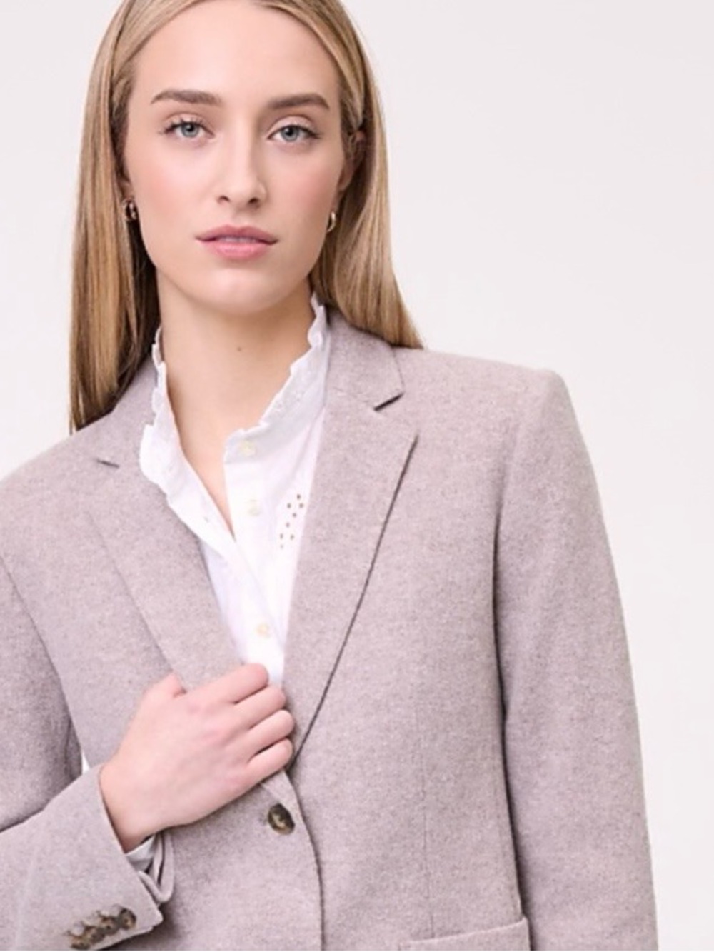Ann Taylor Women’s Tailored Blazer in Light Taupe